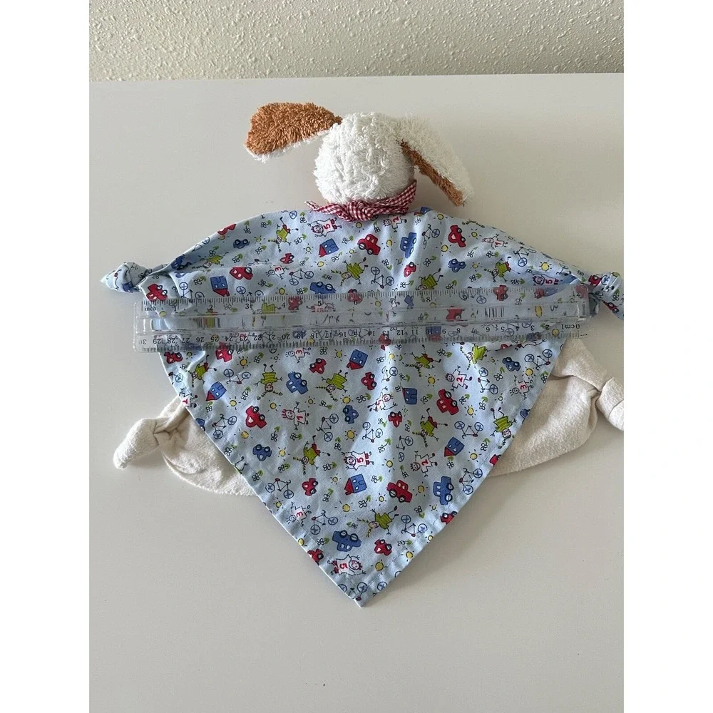 Kathe Kruse Puppy Dog‎ Security Blanket Car Blue Vehicles Cotton Flannel Knotted